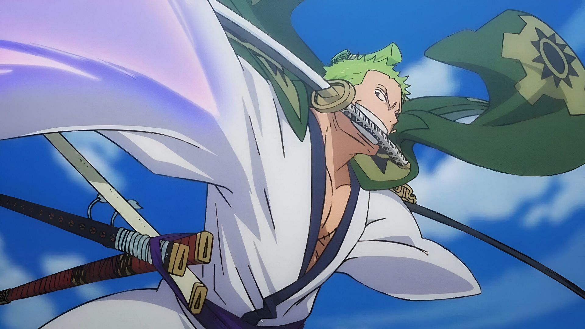 One of the anime swordsmen, Roronoa Zoro (Image via Toei Animation)